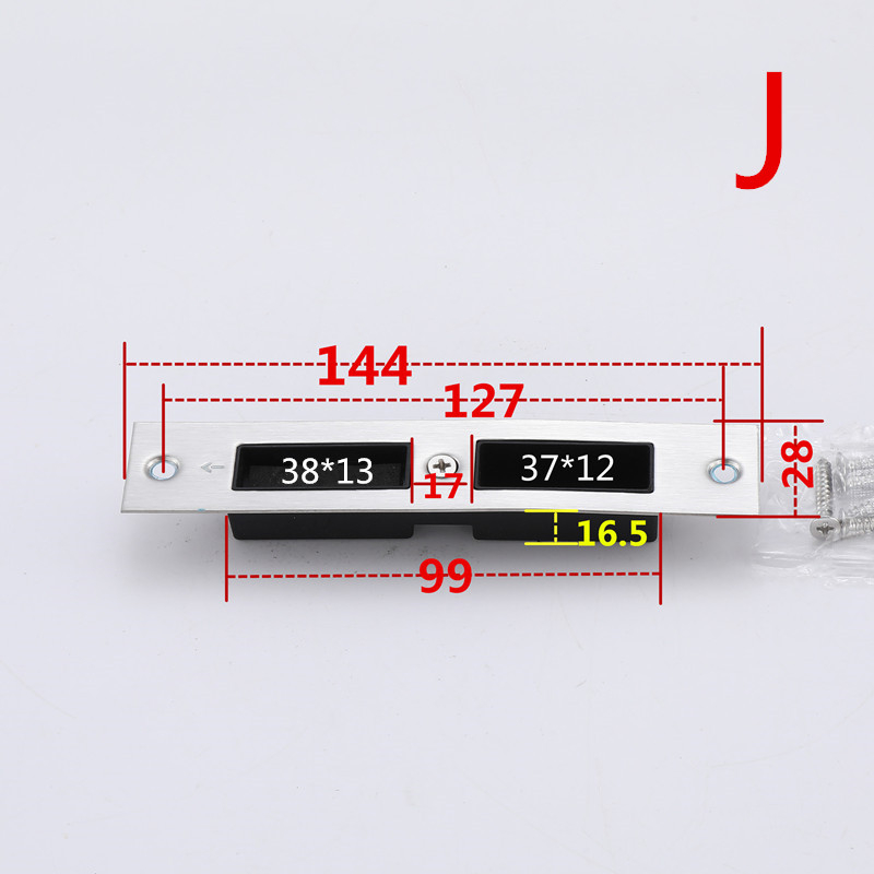 Ploča brave za vrata s lijevim ili desnim vijkom; mali model