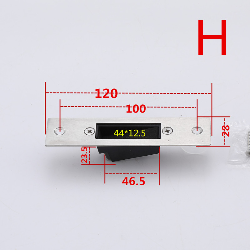 Ploča brave za vrata s lijevim ili desnim vijkom; mali model