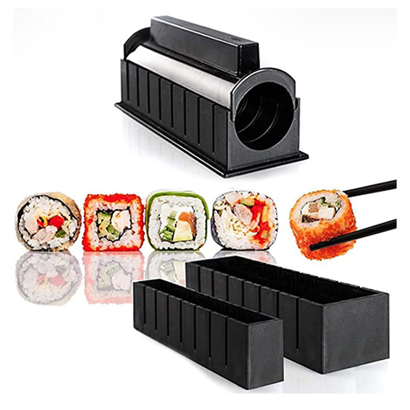 DIY set za kalupe za sushi – 10-djelni japanski stil, plastični, za kuhanje, prilagodba riže za sushi