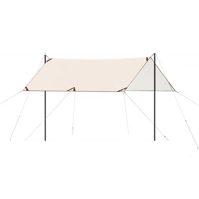 Jiuqi kemping árnyékoló baldachin Oxford anyagból, vízálló PU2000-3000, négyzetes alak, bővíthető formák: négyzet, hexagon, nyolcszög, vinil bevonat