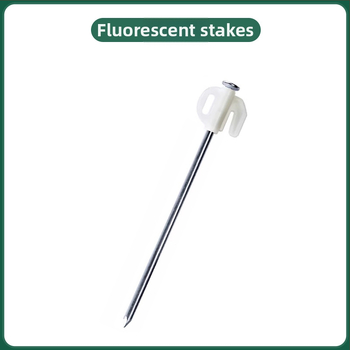 Heavenly Hope Železné Príslušenstvo pre Stan a Nocľaž — Posilnený Dvojotvorný Upín na Lanko Proti Vetru, Fluoreskujúci Zemný Kolík