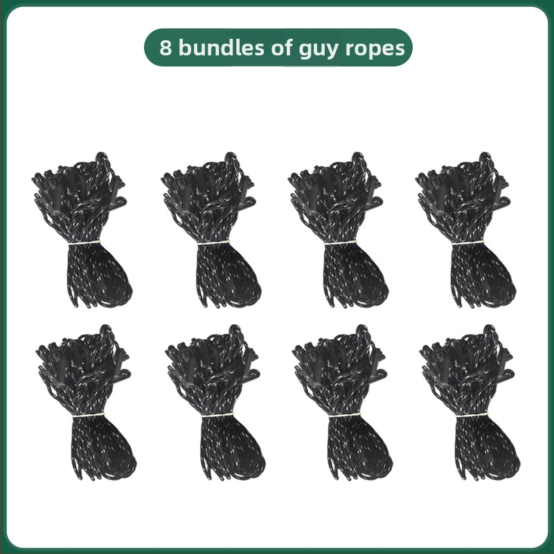 Heavenly Hope Železné Príslušenstvo pre Stan a Nocľaž — Posilnený Dvojotvorný Upín na Lanko Proti Vetru, Fluoreskujúci Zemný Kolík