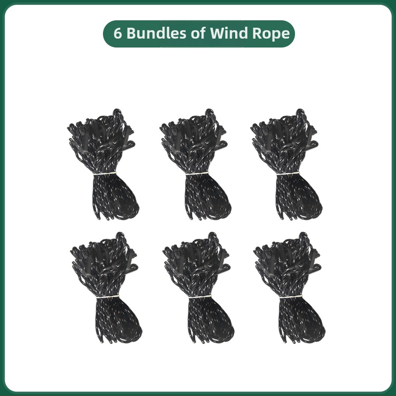 Heavenly Hope Železné Príslušenstvo pre Stan a Nocľaž — Posilnený Dvojotvorný Upín na Lanko Proti Vetru, Fluoreskujúci Zemný Kolík