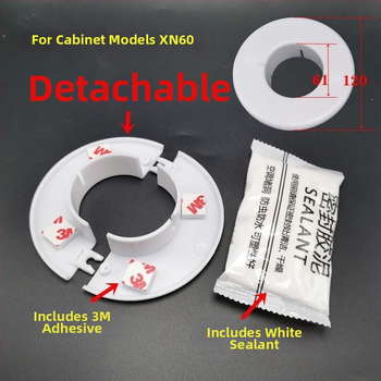 Potrubný kryt, materiál PPR, dekoratívny kryt otvoru na stene, značka Unique