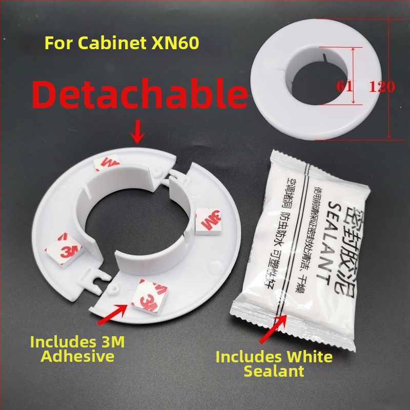 Potrubný kryt, materiál PPR, dekoratívny kryt otvoru na stene, značka Unique