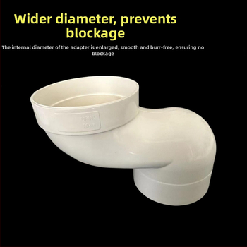 PVC vécé eltoló, modell 110, állítható pozíciók 2,5–10 cm, beépített könyök