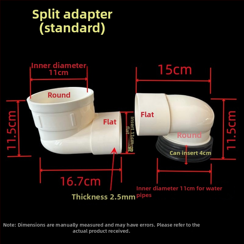 PVC vécé eltoló, modell 110, állítható pozíciók 2,5–10 cm, beépített könyök