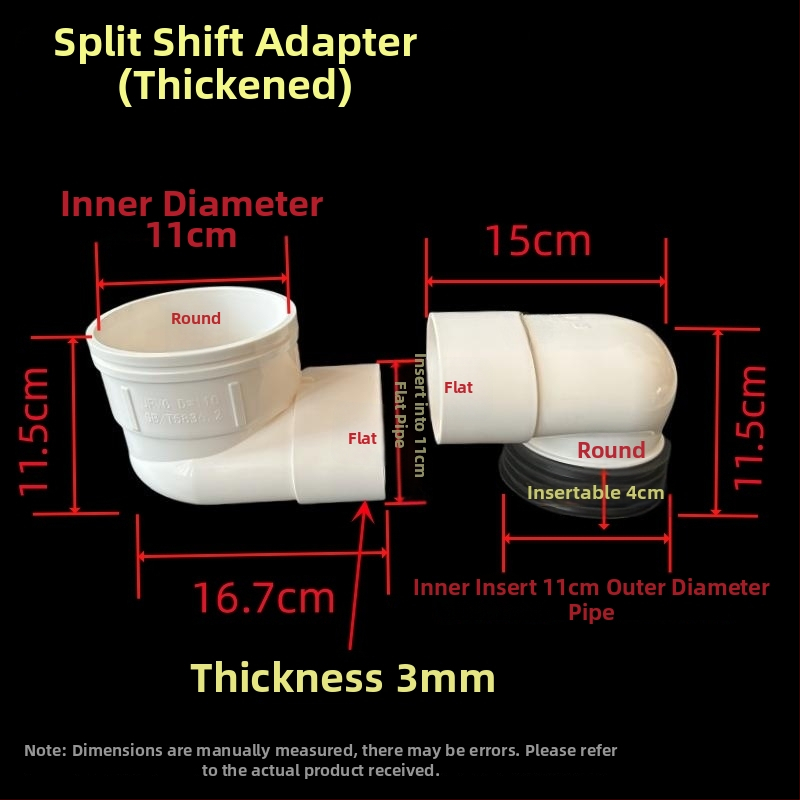 PVC vécé eltoló, modell 110, állítható pozíciók 2,5–10 cm, beépített könyök
