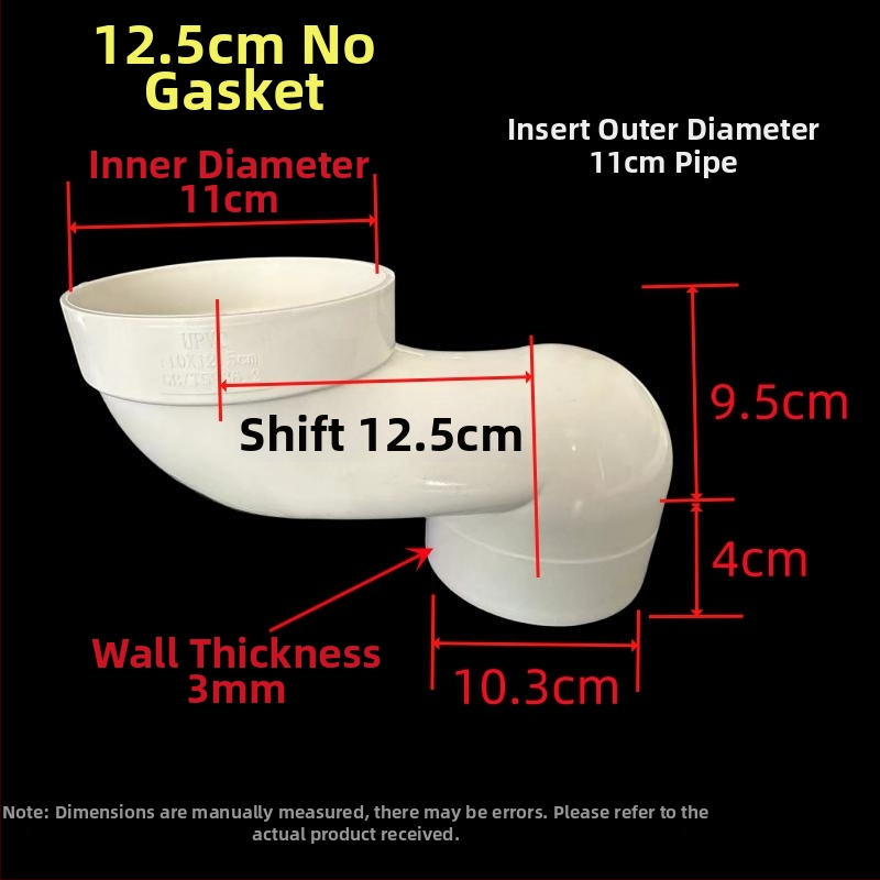 PVC vécé eltoló, modell 110, állítható pozíciók 2,5–10 cm, beépített könyök