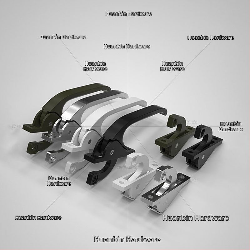 Polmesiacový zámok G001, hliníková zliatina, pre dvere a okná, spojovací mechanizmus, moderný minimalistický štýl