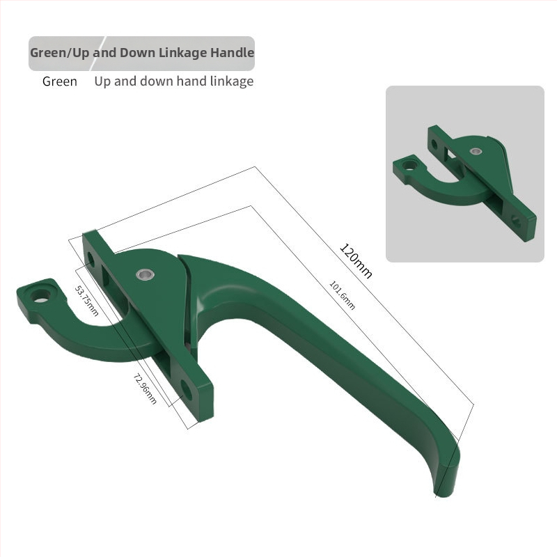 Polmesiacový zámok G001, hliníková zliatina, pre dvere a okná, spojovací mechanizmus, moderný minimalistický štýl