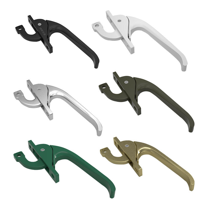 Polumjesečna brava G001, aluminijska legura, za vrata i prozore, spojni mehanizam, moderni minimalistički stil