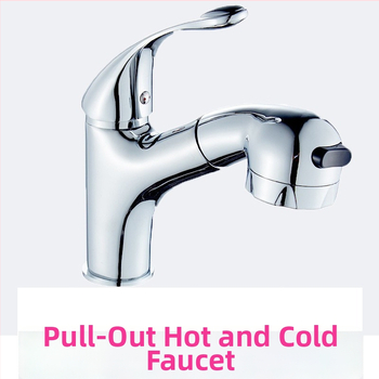 Robinet pull-out thermostatic din alamă, cu disc ceramic, acționare prin ridicare, max 80°C, intrare-ieșire 4 mm