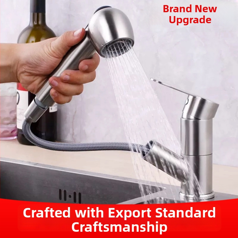 Robinet pull-out thermostatic din alamă, cu disc ceramic, acționare prin ridicare, max 80°C, intrare-ieșire 4 mm