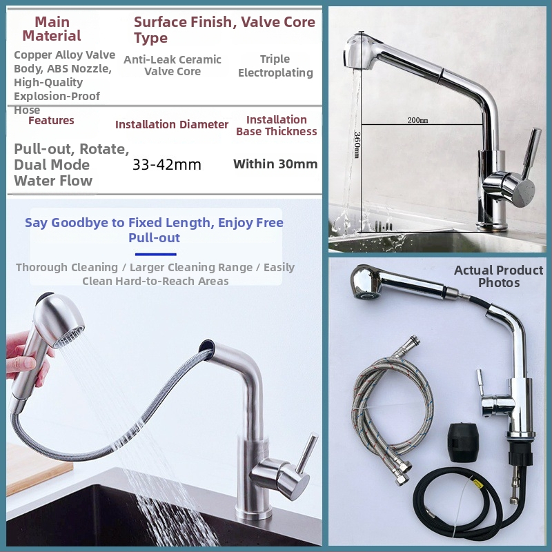 Robinet pull-out thermostatic din alamă, cu disc ceramic, acționare prin ridicare, max 80°C, intrare-ieșire 4 mm