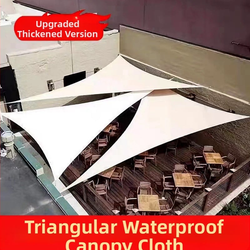 Háromszög árnyékoló vitorla 420D Oxford poliészterből, vízállóság 3000, összecsukható design, testreszabható, kültéri udvarhoz, kerthez és kempingezéshez