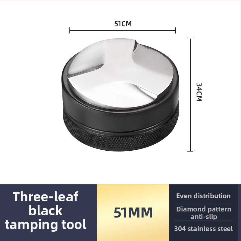 Tampón na espresso z nerezovej ocele s plochým dnom, moderný minimalistický dizajn, hmotnosť 538 g, vhodné do kancelárie, domova, kaviarne