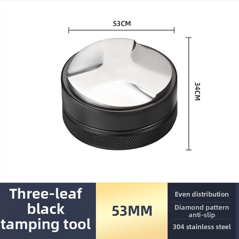 Tampón na espresso z nerezovej ocele s plochým dnom, moderný minimalistický dizajn, hmotnosť 538 g, vhodné do kancelárie, domova, kaviarne