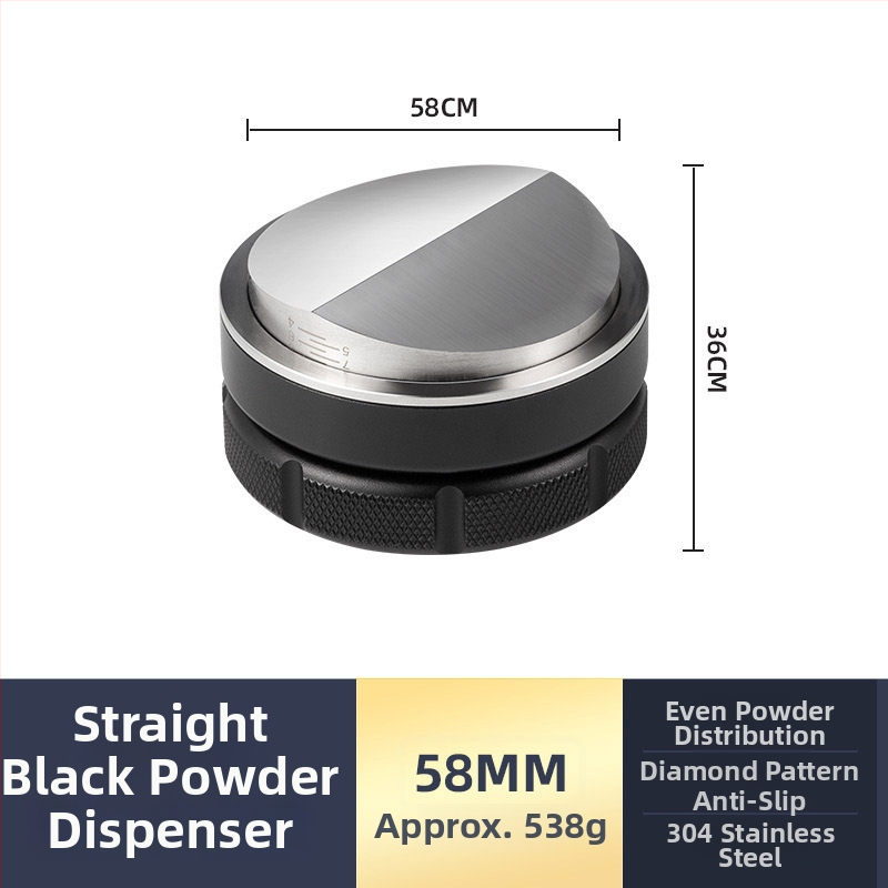 Tampón na espresso z nerezovej ocele s plochým dnom, moderný minimalistický dizajn, hmotnosť 538 g, vhodné do kancelárie, domova, kaviarne
