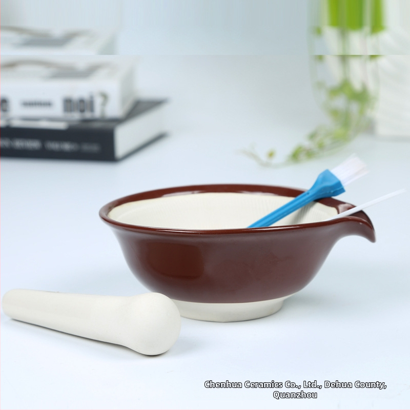 Japonská keramická miska na mletie detskej stravy – ručné používanie, na pyré z ovocia a zeleniny