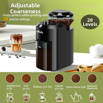 Râșniță de cafea electrică, oțel inoxidabil 304, complet automată, stil italian, multifuncțională, calitate premium
