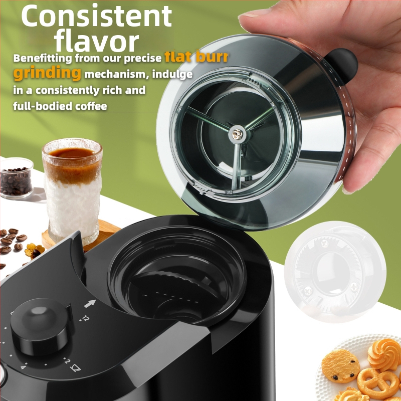 Râșniță de cafea electrică, oțel inoxidabil 304, complet automată, stil italian, multifuncțională, calitate premium