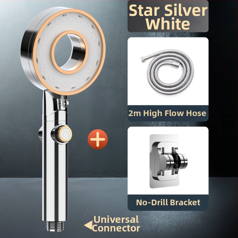 Sada sprchovej hlavy - prenosná ABS, dažďová funkcia, kruhová hlava