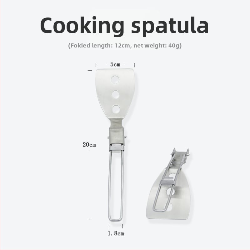 Комплект къмпинг посуда от неръждаема стомана 304, преносим сгъваем многофункционален прибор за готвене за 3–5 души