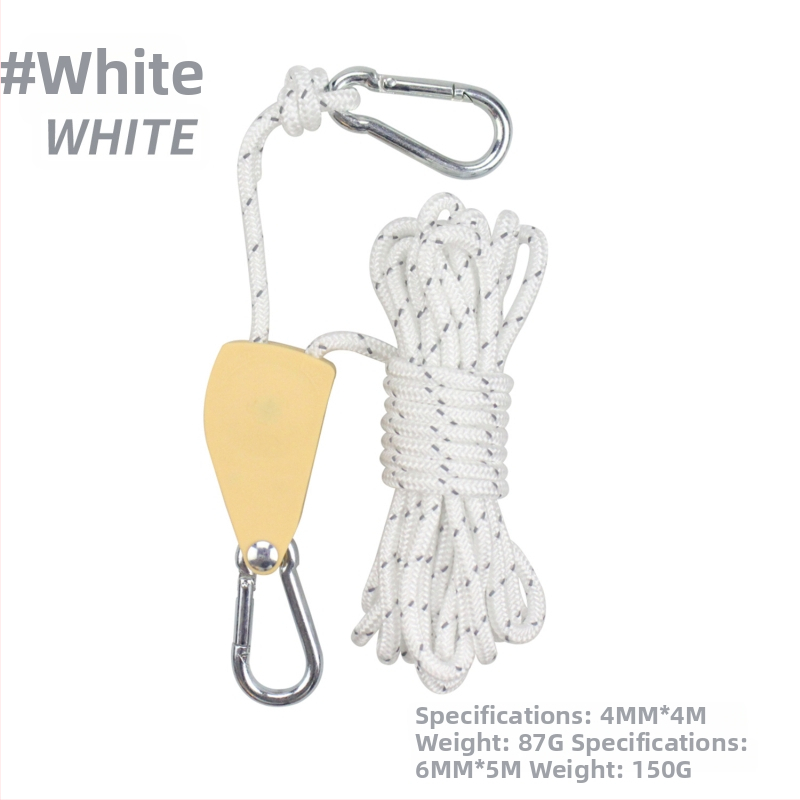 Nastaviteľný napínač lan pre stan a markítu, s kovovým kolieskom, reflexné lano, nylon, zliatina a polyester paracord