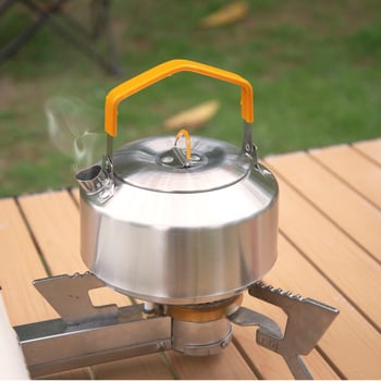 XLHW-156 Портативен комплект къмпинг съдове от неръждаема стомана: тиган, тенджера и чайник за 3–7 души (стил матрьошка)