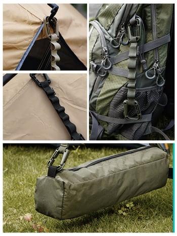 CLS Многофункционален къмпинг ланярд и верижна ключалка за палатка и навес — съхранение на въже и презрамки