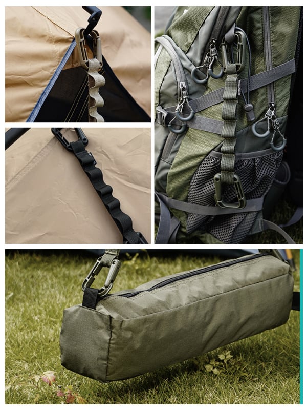 CLS Многофункционален къмпинг ланярд и верижна ключалка за палатка и навес — съхранение на въже и презрамки