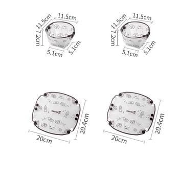 Сгъваем комплект съдове за пътуване: пластмаса; Номер на продукта KPSyG6HY; Чиния/Купа/Чаша