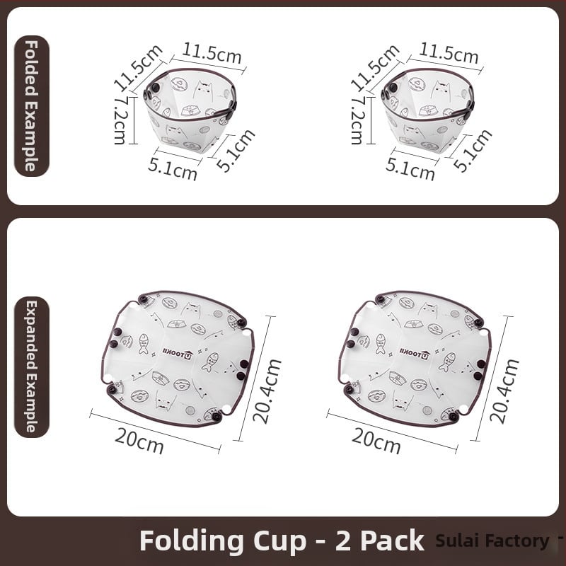 Сгъваем комплект съдове за пътуване: пластмаса; Номер на продукта KPSyG6HY; Чиния/Купа/Чаша