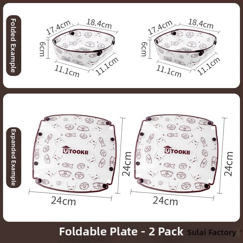 Сгъваем комплект съдове за пътуване: пластмаса; Номер на продукта KPSyG6HY; Чиния/Купа/Чаша
