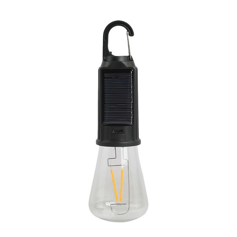 LED kamping lampu, solarno napajanje, 3.7V, 1W, prijenosna, gumb prekidač