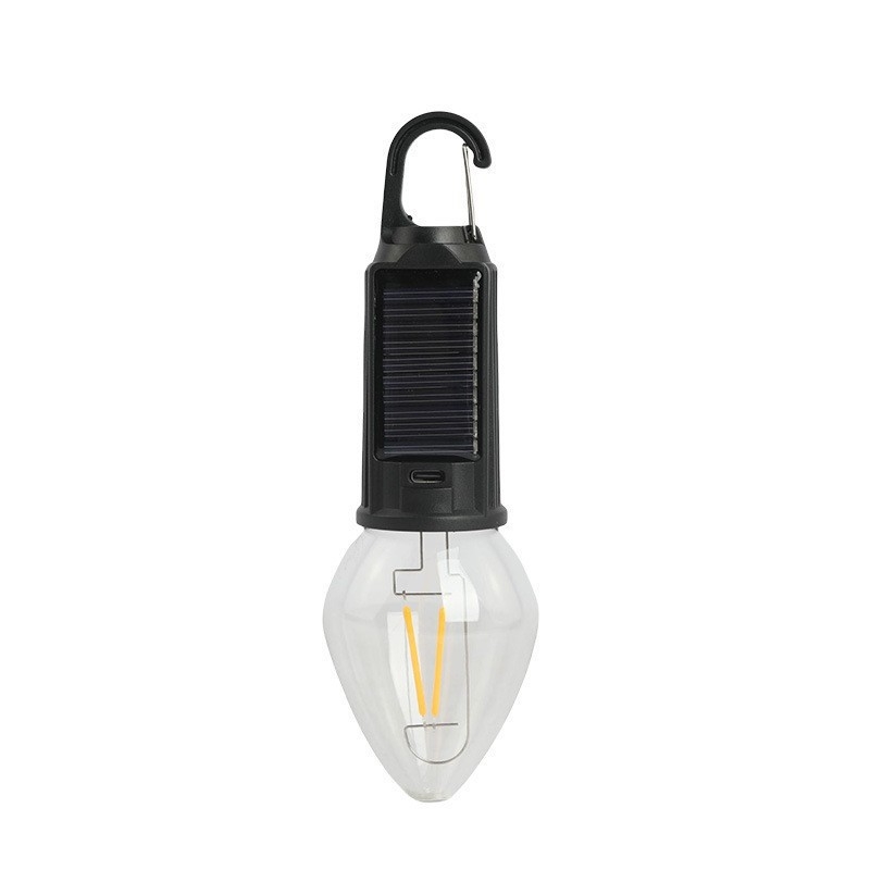 LED kamping lampu, solarno napajanje, 3.7V, 1W, prijenosna, gumb prekidač