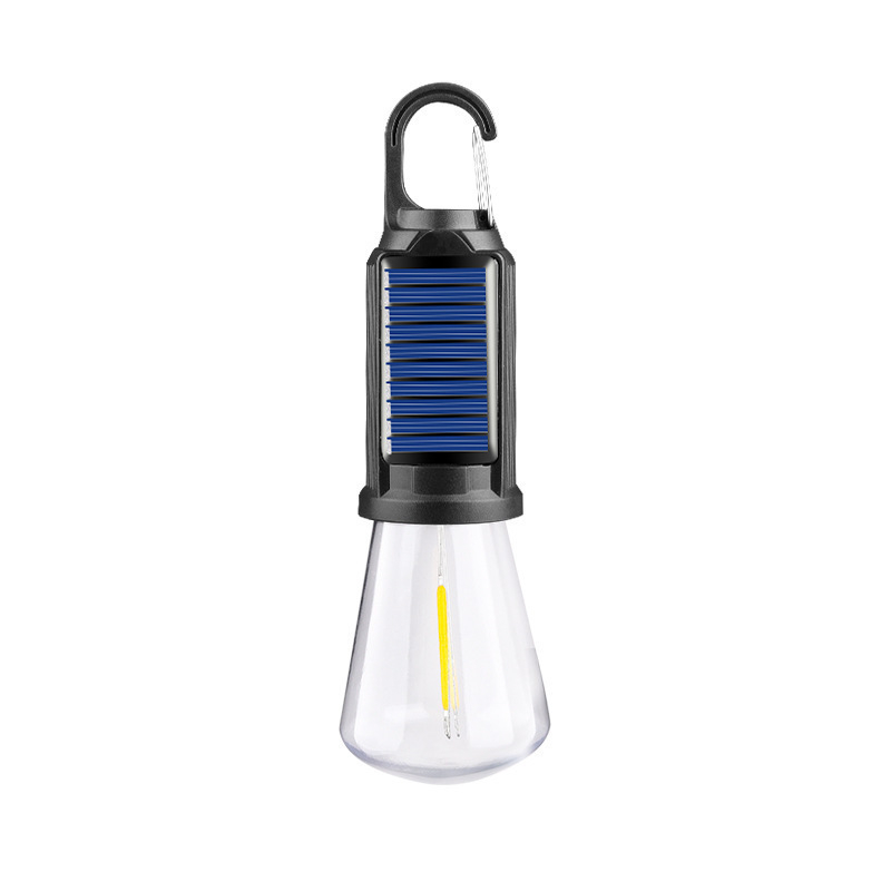 LED kamping lampu, solarno napajanje, 3.7V, 1W, prijenosna, gumb prekidač