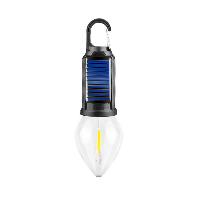 LED kamping lampu, solarno napajanje, 3.7V, 1W, prijenosna, gumb prekidač
