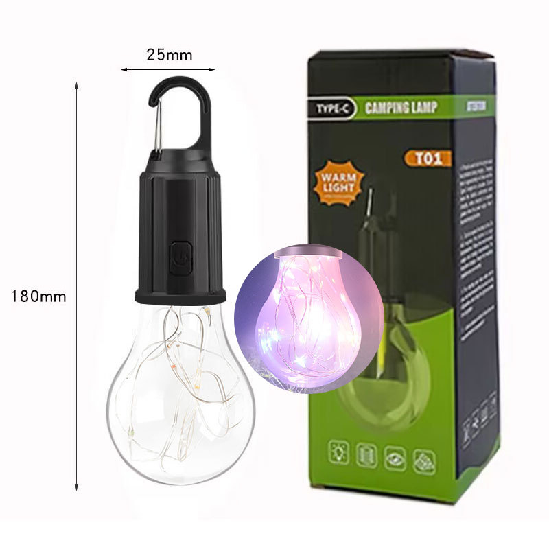 LED kamping lampu, solarno napajanje, 3.7V, 1W, prijenosna, gumb prekidač