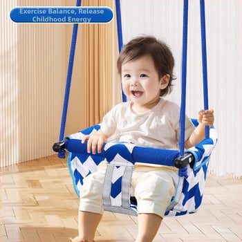 Хамак-люлка за вътрешна и външна употреба за бебета и деца, без скоби, монтаж без пробиване