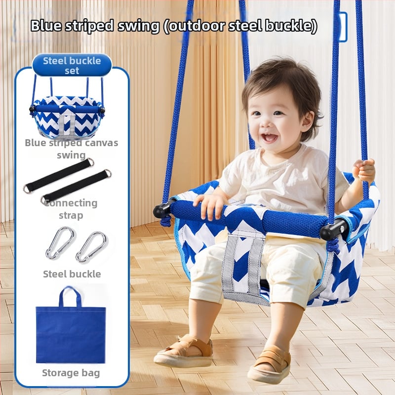 Хамак-люлка за вътрешна и външна употреба за бебета и деца, без скоби, монтаж без пробиване