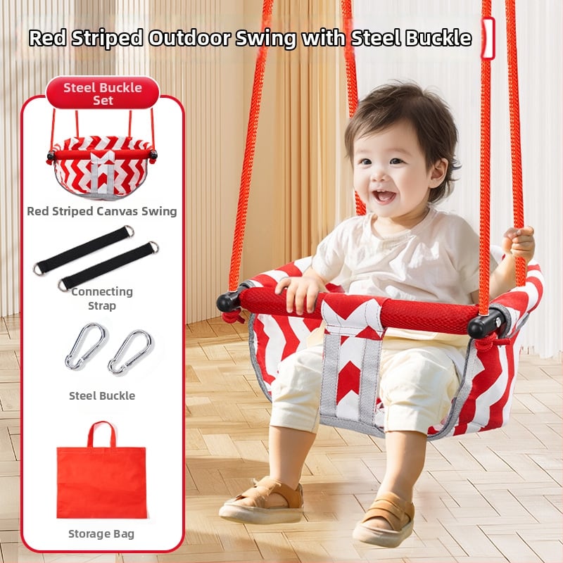 Хамак-люлка за вътрешна и външна употреба за бебета и деца, без скоби, монтаж без пробиване