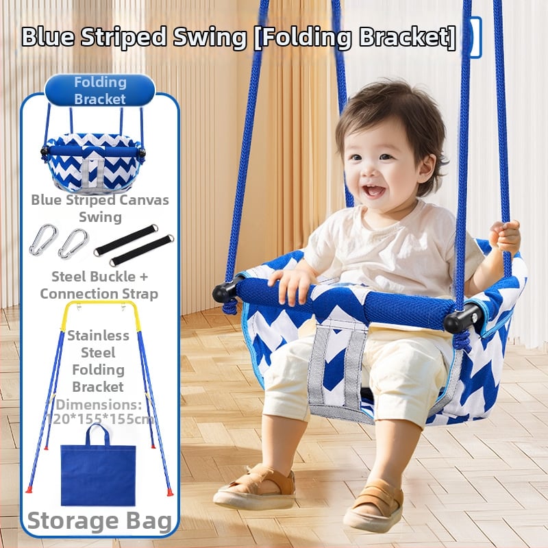 Хамак-люлка за вътрешна и външна употреба за бебета и деца, без скоби, монтаж без пробиване