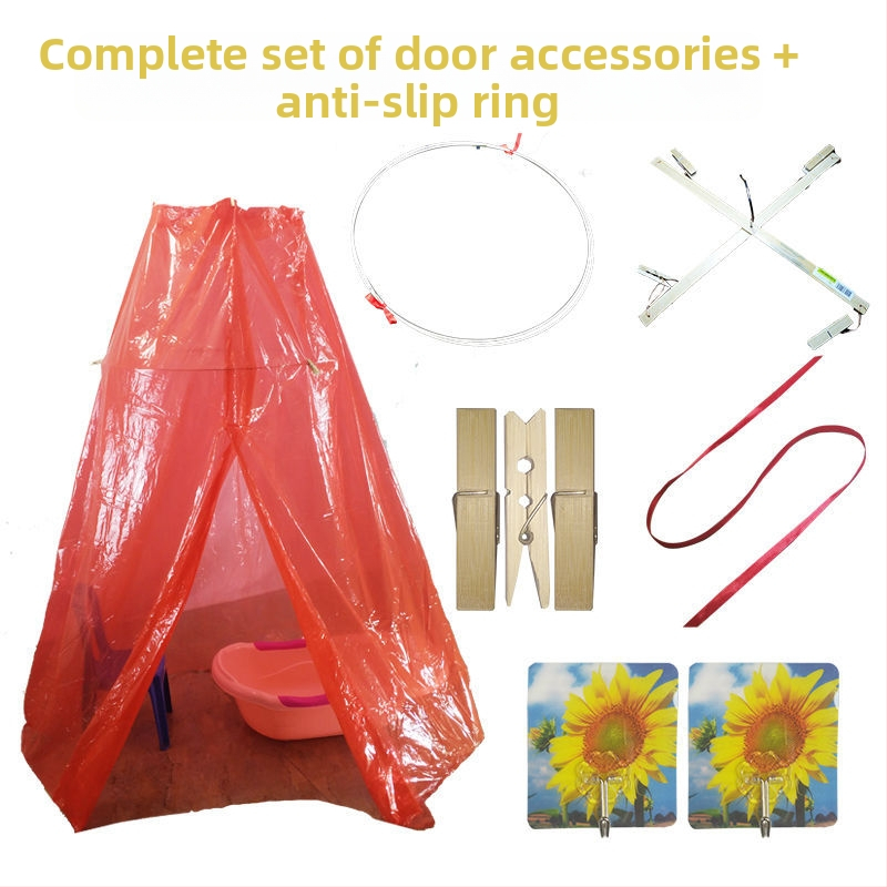 Kúpeľňový stan, kruhového alebo obdĺžnikového tvaru (PEVA; hrúbka 8S; pre bábätká a dospelých)