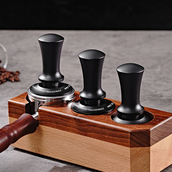 Kézi kávétampó 304-es rozsdamentes acélból, tömeg 450 g, modern egyszerű stílus, megfelelő iroda, otthon és kávézó számára.