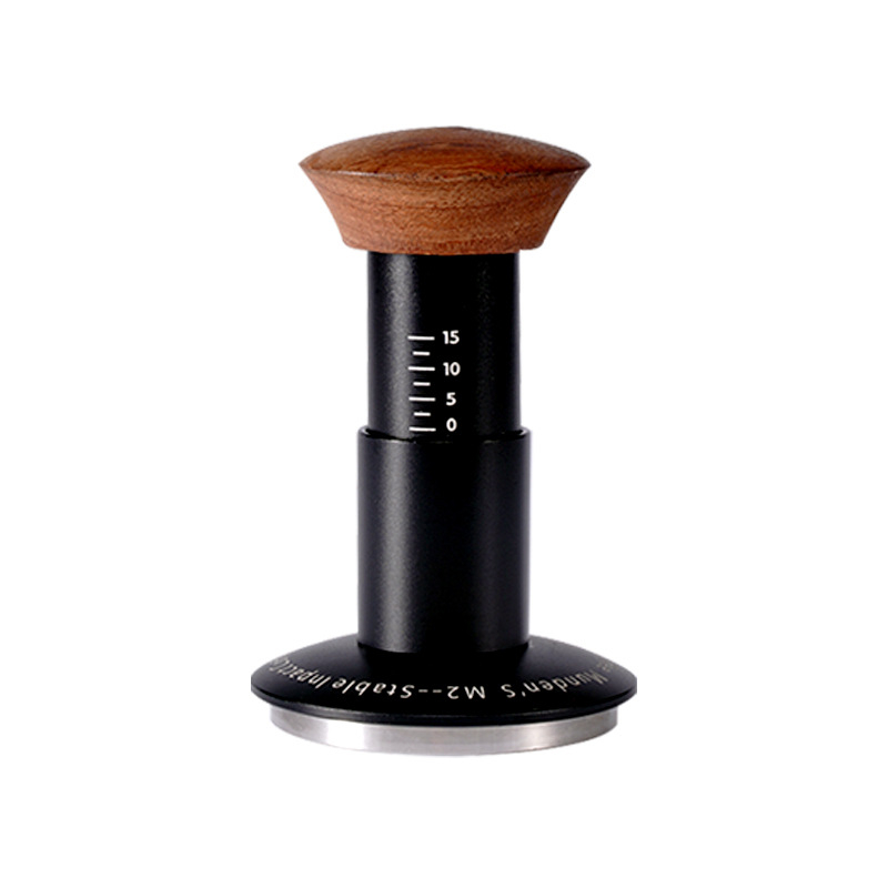 Kézi kávétampó 304-es rozsdamentes acélból, tömeg 450 g, modern egyszerű stílus, megfelelő iroda, otthon és kávézó számára.