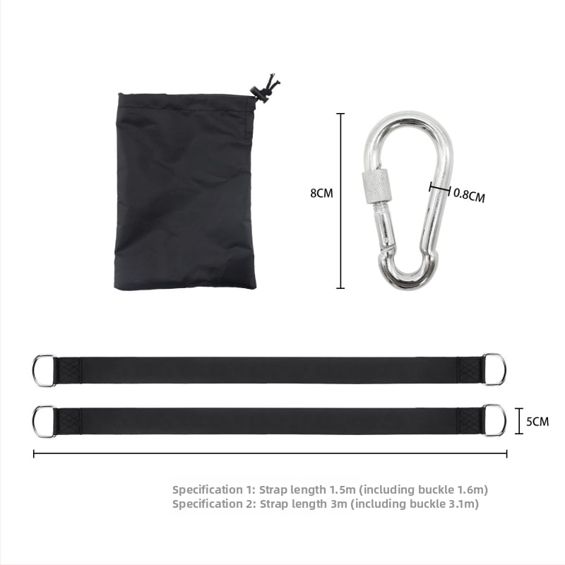 Полиестеров ремък за хамак с подложка, капацитет 300 кг, без скоба, тегло 516 г, лицензирана частна марка