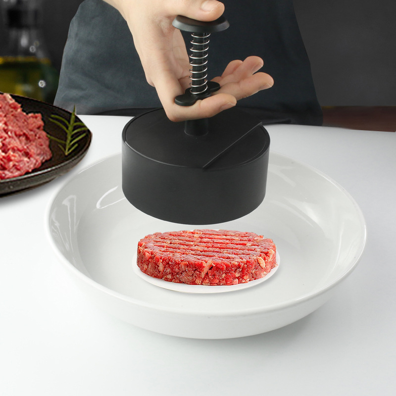 Hamburger preša od ABS plastike, okrugla kuhinjska preša s logom, prilagodljiva Ten Knives