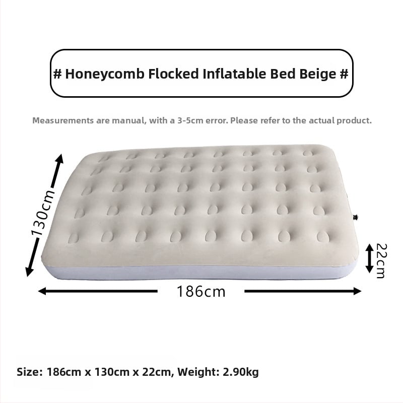 Felfújható ágy; flockált felület; maximális terhelhetőség: 200